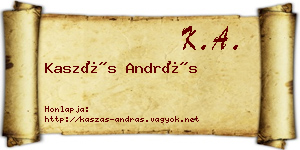 Kaszás András névjegykártya